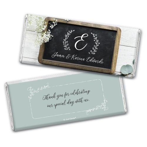 Personalized Chalkboard Lettering Wedding Chocolate Bar Wrappers