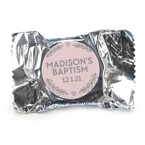 Personalized Bonnie Marcus Filigree and Heart Baptism York Peppermint Patties