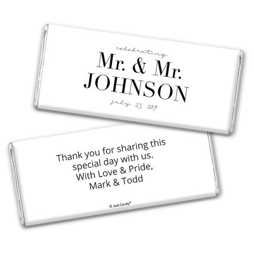 Personalized Chocolate Bar Wrappers Only - Gay Wedding To Have & to Hold