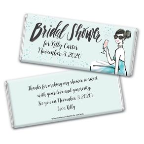 Sunny Soiree Bridal Shower Favors Personalized Candy Bar - Wrapper Only