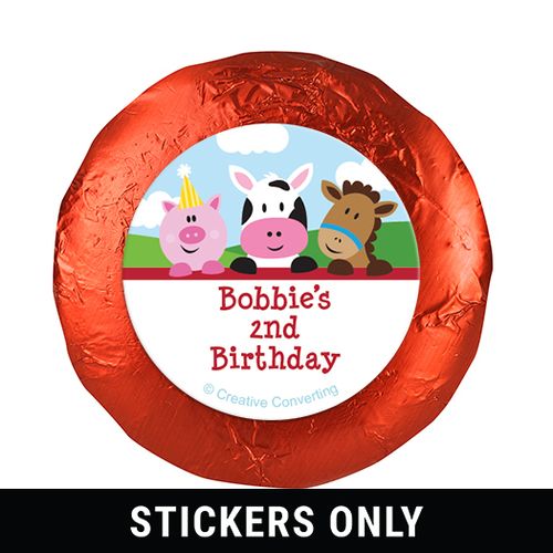 Personalized Birthday Farmhouse 1.25" Stickers (48 Stickers)