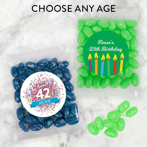 Personalized Birthday Candy Bags with Jelly Belly Jelly Beans