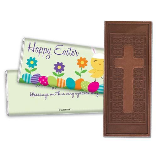 Personalized Easter Cute as a Bunny Embossed Chocolate Bar & Wrapper