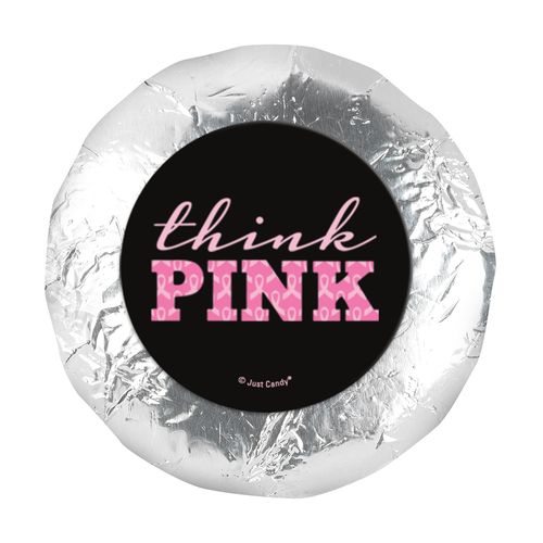 Personalized Bonnie Marcus 1.25" Stickers - Breast Cancer Awareness Pink Power (48 Stickers)
