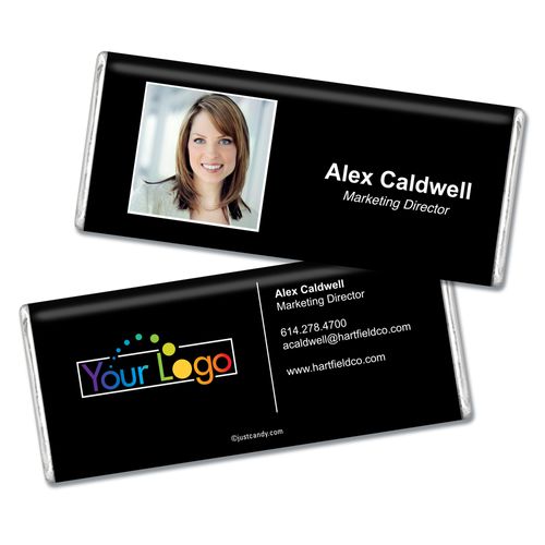 Business Promotional Personalized Chocolate Bar Headshot Business Card