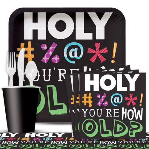 Holy Bleep Birthday Party Birthday Party Deluxe Tableware Kit Serves 8