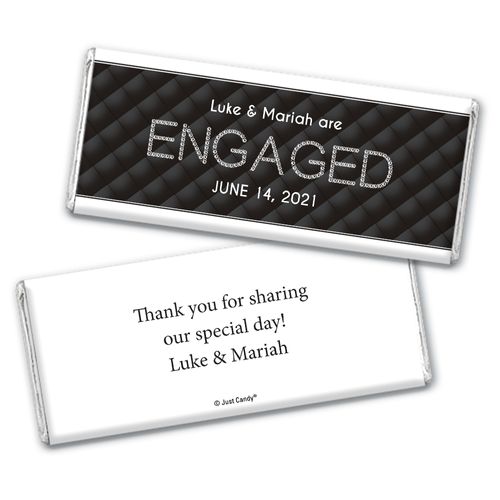 Posh Party Engagement Favors Personalized Candy Bar - Wrapper Only
