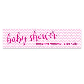 Personalized Baby Shower Chevron 5 Ft. Banner