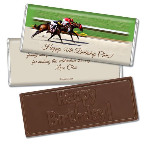 Derby Day Personalized Embossed Bar