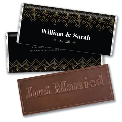 Personalized Lace & Love Wedding Embossed Chocolate Bars
