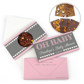 Personalized Bonnie Marcus Baby Shower Oh Baby Gourmet Infused Belgian Chocolate Bars (3.5oz)