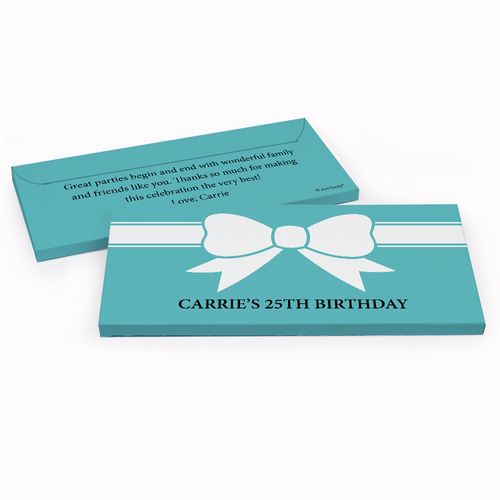 Deluxe Personalized Bow Birthday Hershey's Chocolate Bar in Gift Box