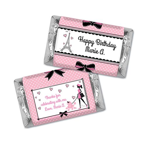 Personalized Birthday Poodle Hershey's Miniatures