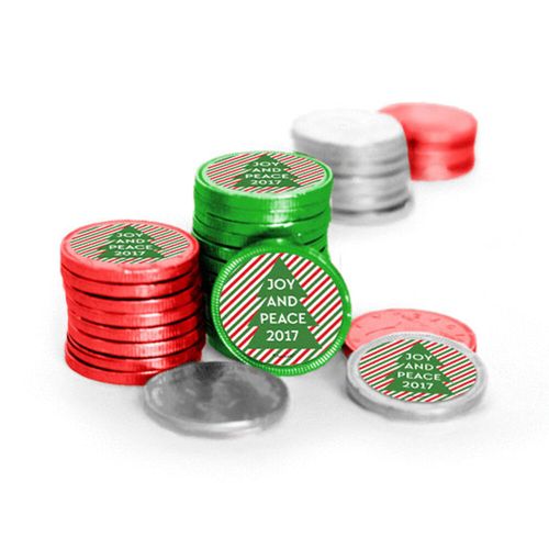 Personalized Chocolate Coins - Christmas Ho Ho Ho's (84 Pack)