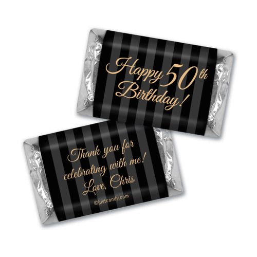 Formal 50th Birthday Personalized Miniature Wrappers