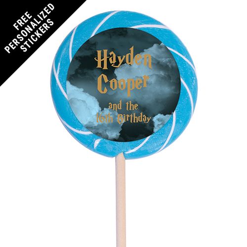 Birthday Personalized 3" Swirly Pop Harry Potter Wizzardly Wishes (12 Pack)