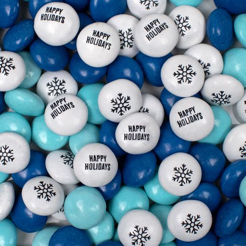 Just Candy Happy Holidays Blue Snowflakes Mix Milk Chocolate Minis