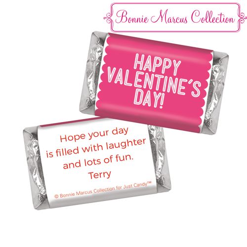 Bonnie Marcus Personalized Valentine's Day Pink Sweet Treat Hershey's Miniatures