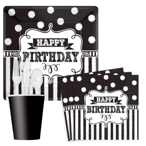 Chalk Birthday Standard Party Kit Serves 8
