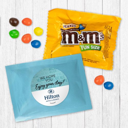 Personalized Promotional Enjoy Your Stay! - Peanut M&Ms