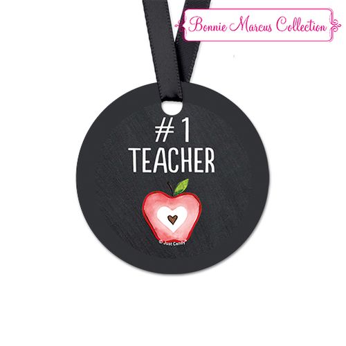 Bonnie Marcus Collection Apple Teacher Appreciation Round Favor Gift Tags (20 Pack)