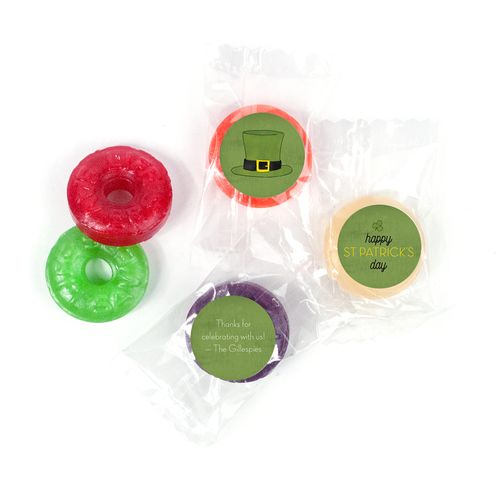 Personalized Life Savers 5 Flavor Hard Candy - St. Patrick's Day Rustic Irish Hat