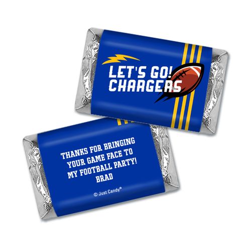 Personalized Chargers Football Party Hershey's Miniatures Wrappers