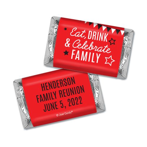 Mini Candy Bar Wrapper Eat, Drink, and Celebrate Family Reunion