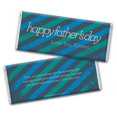 Personalized Father's Day Strength in Stripes Chocolate Bar