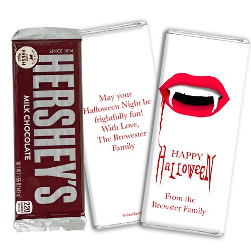 Personalized Halloween Vampire's Kiss Hershey's Milk Chocolate Bar & Wrapper