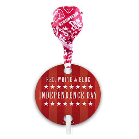 Independence Day Freedom Dum Dums with Gift Tag (75 pops)