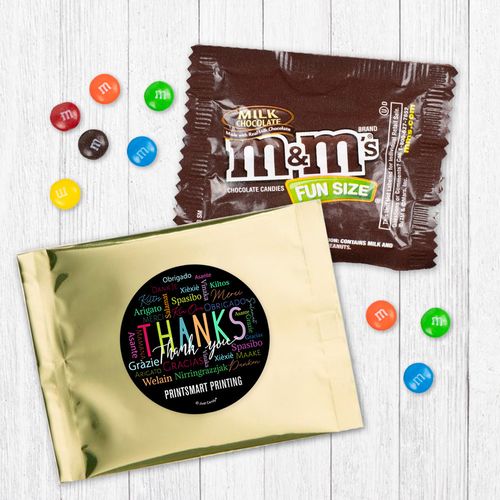 Personalized Business Thanks Languages - Milk Chocolate M&Ms