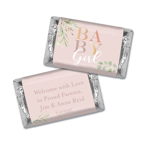Personalized Birth Announcement Baby Girl Miniature Wrappers