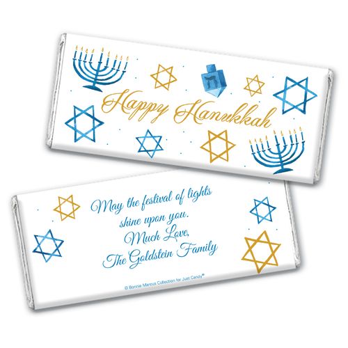 Personalized Bonnie Marcus Chocolate Bar Wrapper Only - Hanukkah 8 Crazy Nights