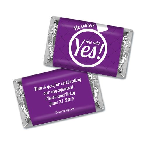 Engagement Party Favor Personalized HERSHEY'S MINIATURES Wrappers She Said Yes! Ring