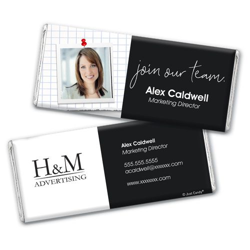Personalized Promotional Chocolate Bar & Wrapper - Chocolate Business Card