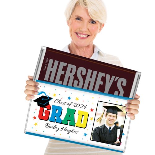 Personalized Bonnie Marcus Collection Star Graduation Giant 5lb Hershey's Chocolate Bar