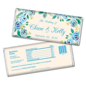 Personalized Bonnie Marcus Wedding Here's Something Blue Chocolate Bars