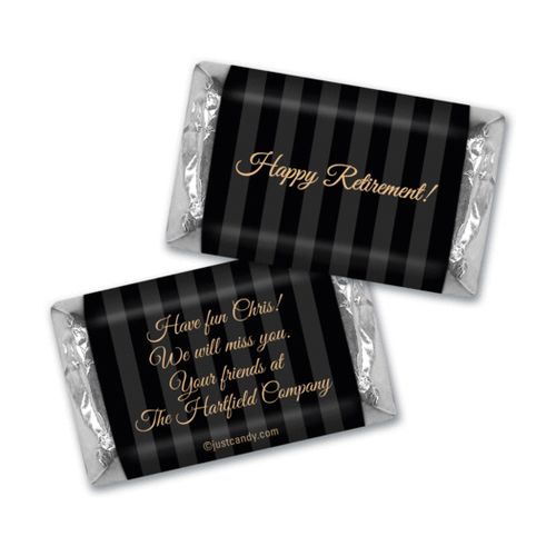 Pinstripe Retirement Personalized Miniature Wrappers