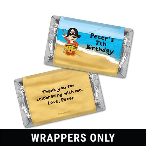 Personalized Birthday Pirate Party Miniatures Wrappers