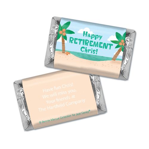 Personalized Bonnie Marcus Collection Retirement Beach Assembled Hershey's Miniatures