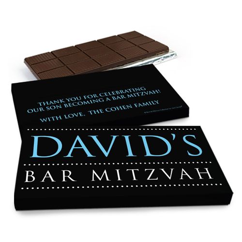 Deluxe Personalized Classic Bar Mitzvah Chocolate Bar in Gift Box (3oz Bar)