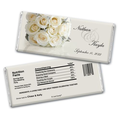 Classy Event Rehearsal Dinner Favor Personalized Candy Bar - Wrapper Only