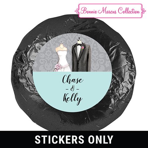 Bonnie Marcus Collection Wedding Wedding Reception Favors 1.25" Stickers (48 Stickers)