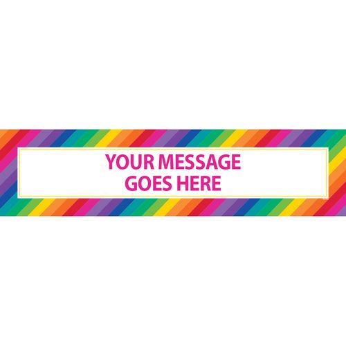Personalized Rainbow Birthday 5 Ft. Banner