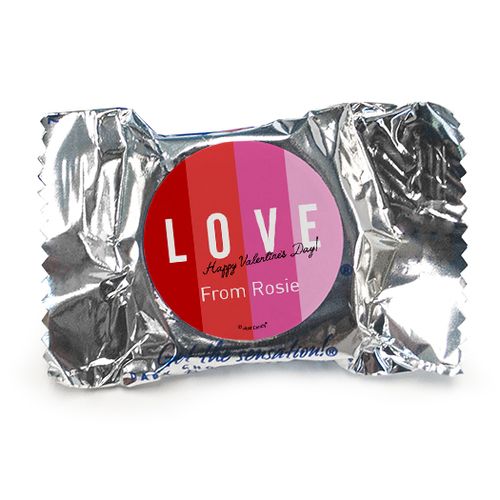 Personalized Valentine's Day Color Block Love York Peppermint Patties