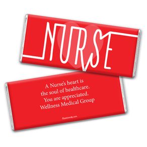 Personalized Nurse Pulse Chocolate Bar Wrappers
