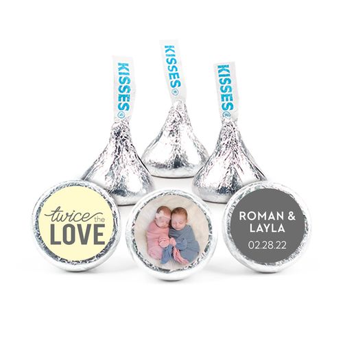 Personalized Baby Shower Twice the Love Hershey's Kisses