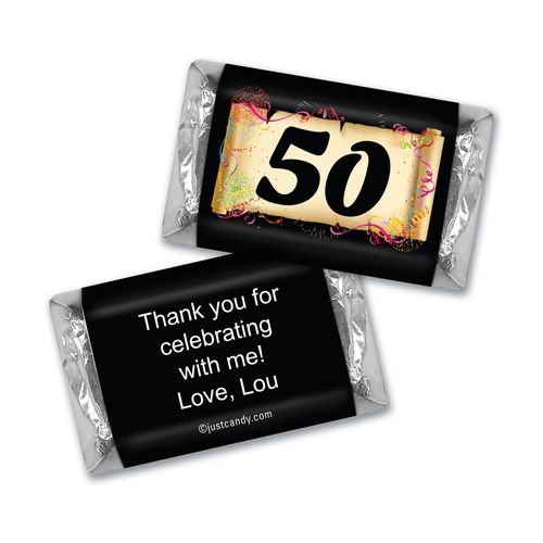 Commemorate 50th Birthday MINIATURES Candy Personalized Assembled