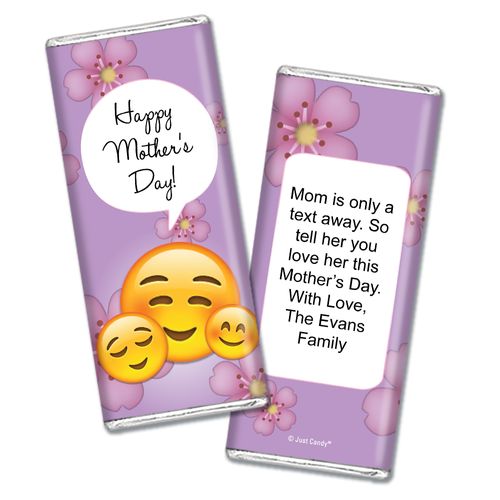 Personalized Mother's Day Emoji Chocolate Bar Wrappers